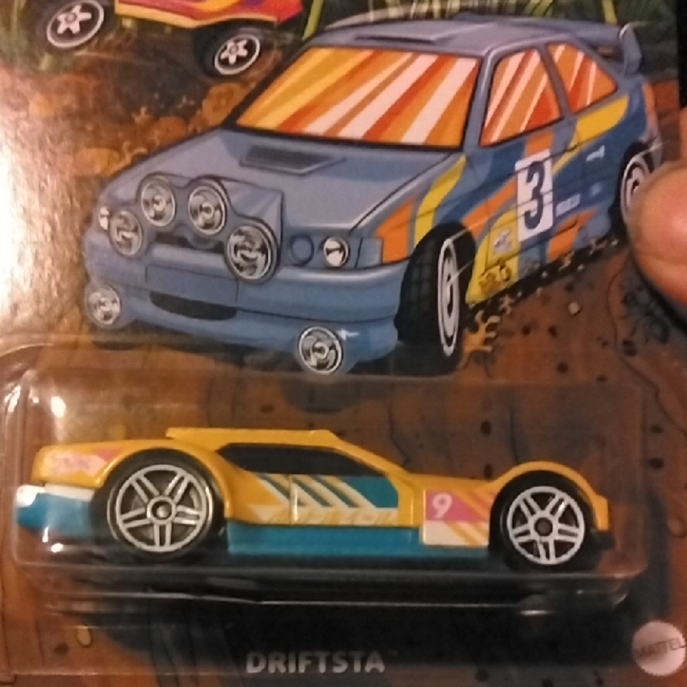 Hot Wheels Spring/Easter Collection Drifsta Toy Car - Blue and Yellow 4/5